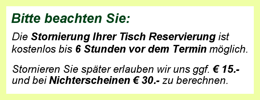 Tisch reservieren